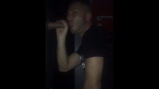 Glory Hole in Berlin. Huge dick and massive cumshot.